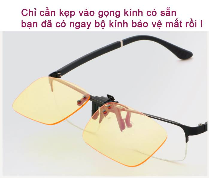kẹp kính cận bảo vệ mắt khi sử dụng máy tính