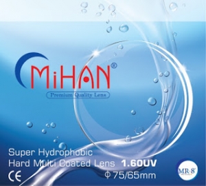 Tròng Kính MIHAN - 1.60 MR-8, Phản Quang, UV400, Siêu Trơn