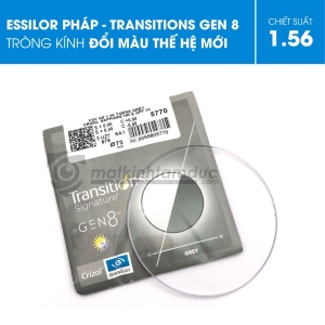 Tròng Kính Essilor Transitions Gen 8 - Mắt Kính Đổi Màu Chống Ánh Sáng Xanh 1.56 AS