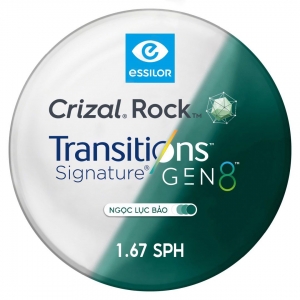 Tròng Kính Essilor Transitions Gen 8 - Mắt Kính Đổi Màu Chống Ánh Sáng Xanh 1.67 AS