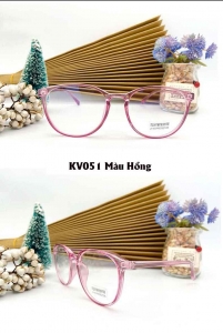 Kính chống ánh sáng xanh bảo vệ mắt KV051 màu Hồng 
