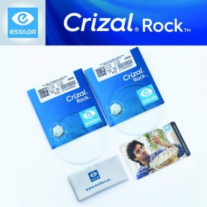 Tròng Kính Essilor Crizal Rock 1.60 - Mắt Kính Chống Trầy Xước X3, Ngăn Ánh Sáng Xanh Và Tia UV