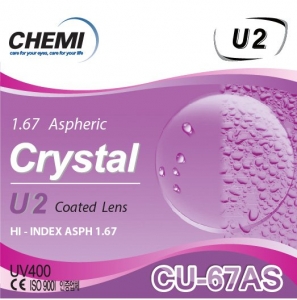 Tròng Kính Chemi - CRYSTAL U2 COATED 1.67 SP