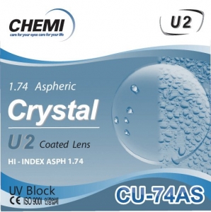 Tròng Kính Chemi - CRYSTAL U2 COATED 1.74 SP