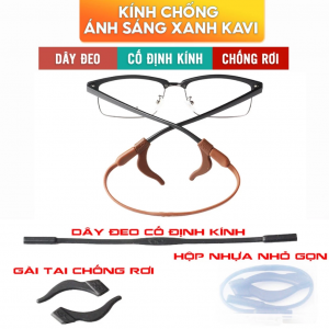 Dây đeo kính chống rơi và gài tai chống rơi kính khi chơi thể thao KAKIT1 - Hộp Combo Giúp cố định kính chống trơn trượt